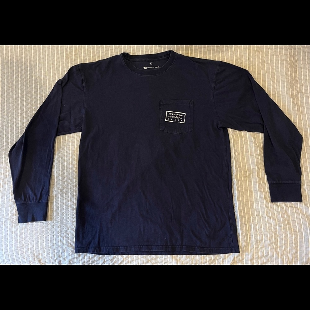 Southern Marsh Long Sleeve Shirt (Navy Blue)